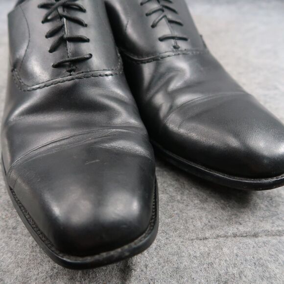 Hart Schaffner Marx Shoe Men 11 Oxford Cap Toe Formal Professional Classic Black - Picture 15 of 16